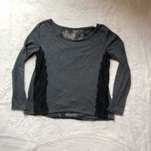 Long sleeve shirt with lace